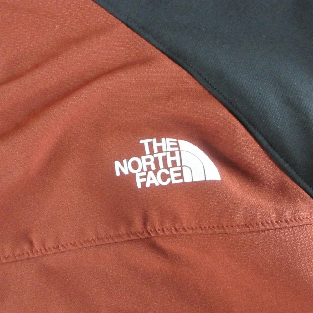 The North Face Jacket Mens S Orange Gray Tekware FlashDry Hooded Full Zip Hiking